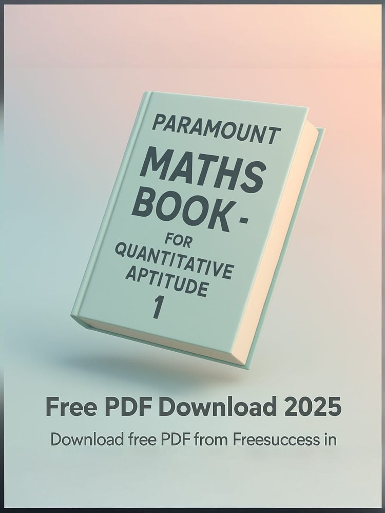 Paramount Maths book -1 for Quantative Aptitude | Free PDF Download 2025 (Google Drive link)