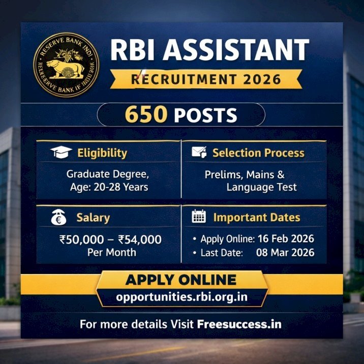 [8 March] RBI Assistant Recruitment 2026 (650 Posts)