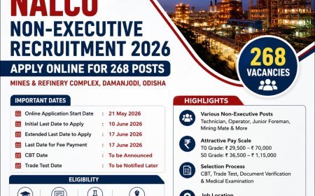 NALCO Non-Executive Recruitment 2026: Full Guide (268 Posts)