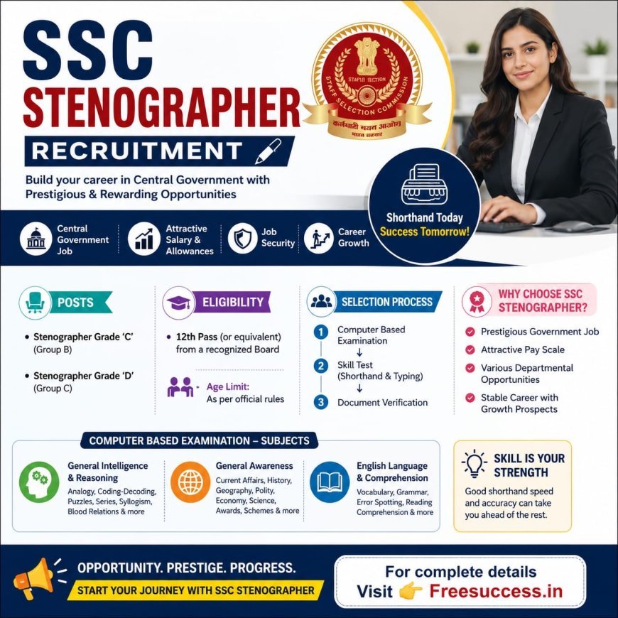 SSC Stenographer 2026: Complete Guide to Application Process, Syllabus, Exam Pattern and Preparation Tips