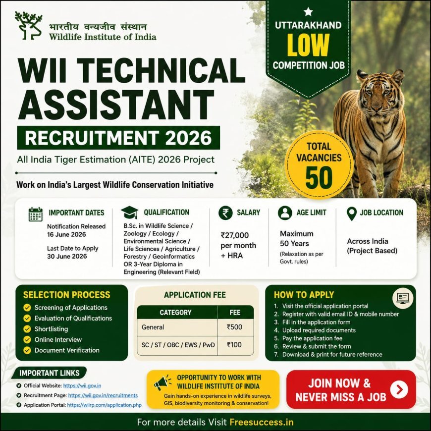 WII AITE Technical Assistant Recruitment 2026 : 50 Technical Assistant Posts