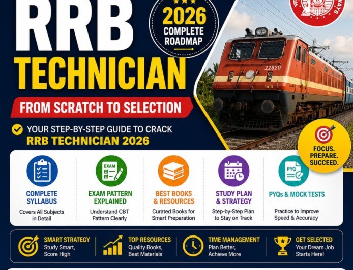 RRB Technician 2026 Complete Roadmap: Syllabus, Exam Pattern, Study Plan, Books & Preparation Guide