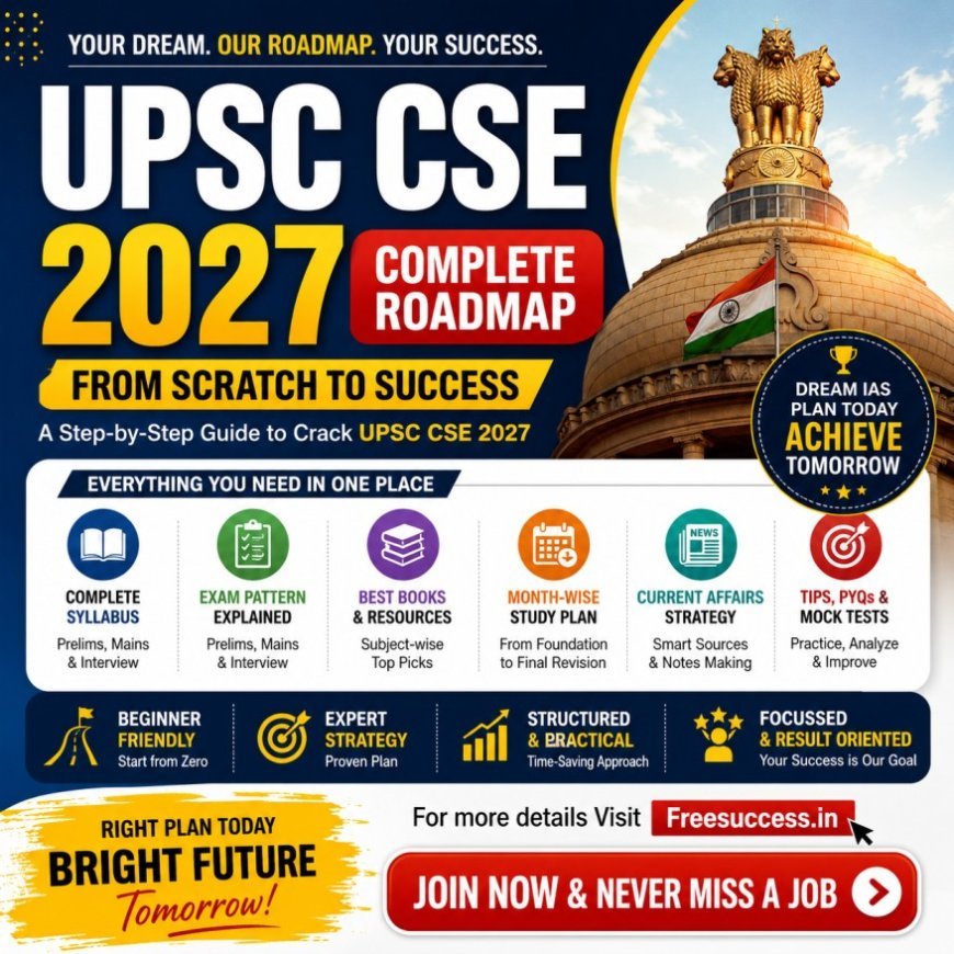 UPSC CSE 2027 Complete Roadmap: Syllabus, Exam Pattern, Books, Study Plan & Preparation Guide