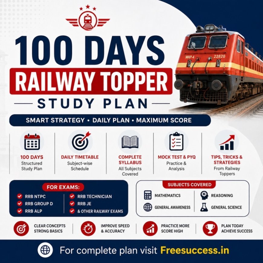 100 Days Railway Topper Study Plan 2027 | Tips & Complete Preparation Guide