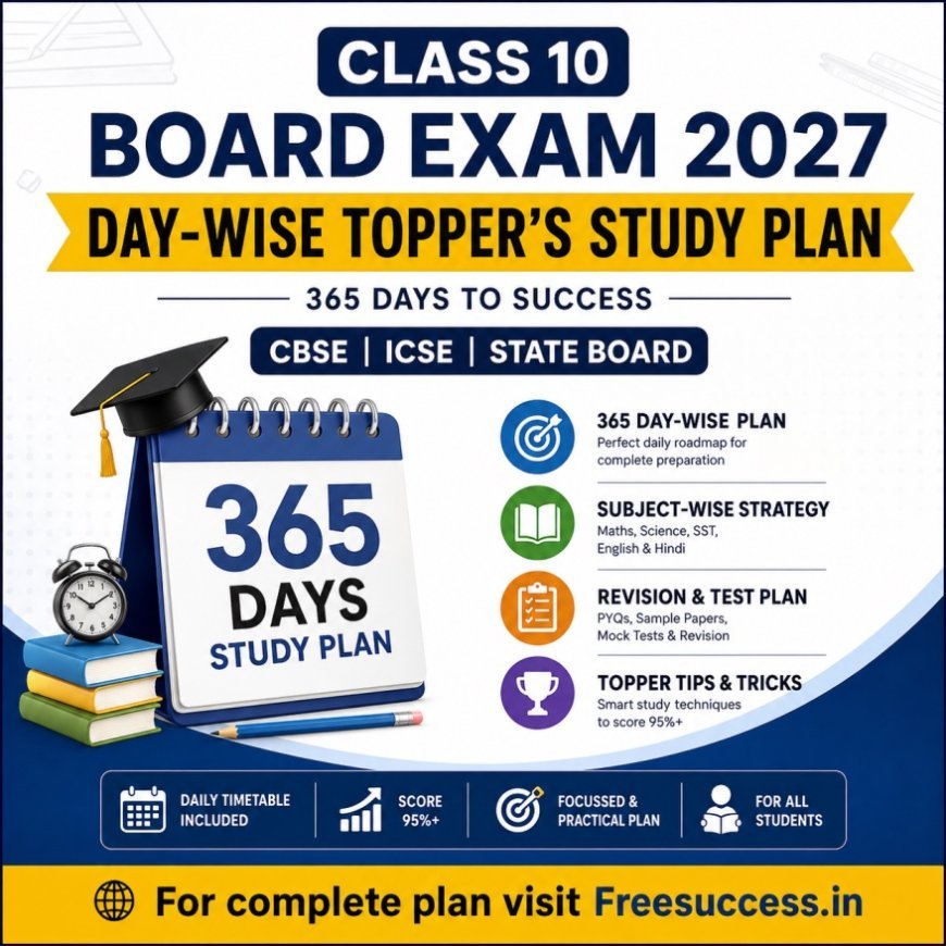 Class 10 Board Exam 2027 Day Wise Study Plan | CBSE, ICSE & State Board Preparation Strategy