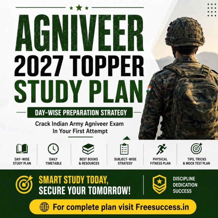 Agniveer 2027 Topper Study Plan: Day-wise Preparation Strategy, Timetable, Books, Tips