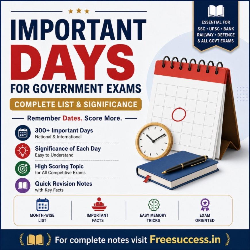 Important Days for Government Exams 2026–27 | Complete List