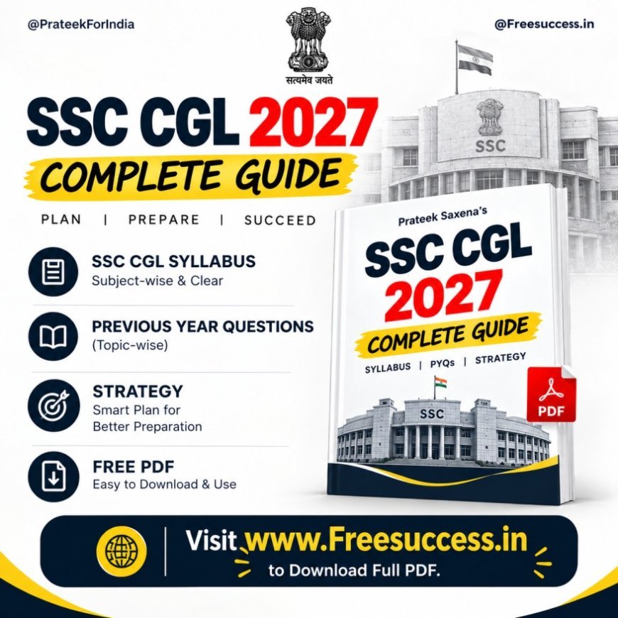 Prateek Saxena SSC CGL 2027 Guide PDF: Syllabus, PYQs & Strategy