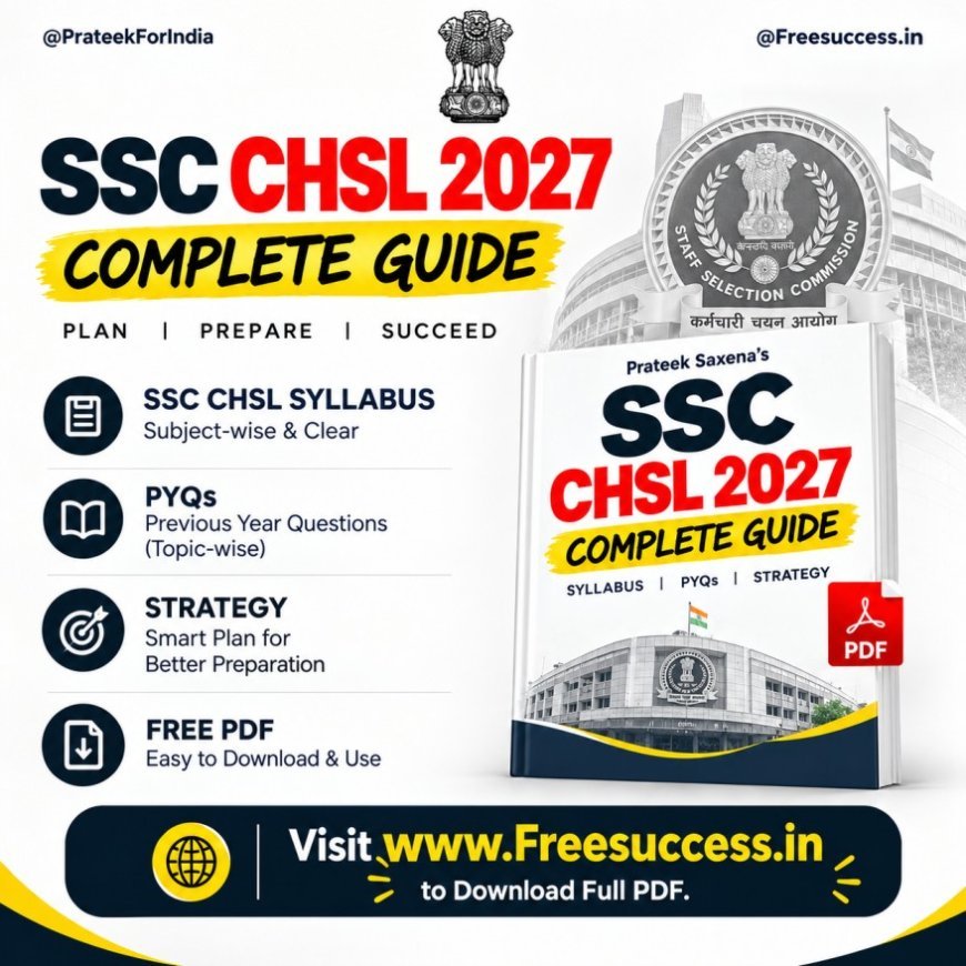 Prateek Saxena SSC CHSL 2027 Guide PDF: Syllabus, PYQs & Strategy