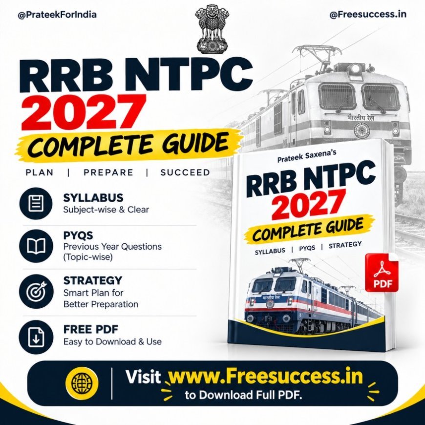 Prateek Saxena RRB NTPC 2027 Guide PDF: Syllabus, PYQs & Strategy