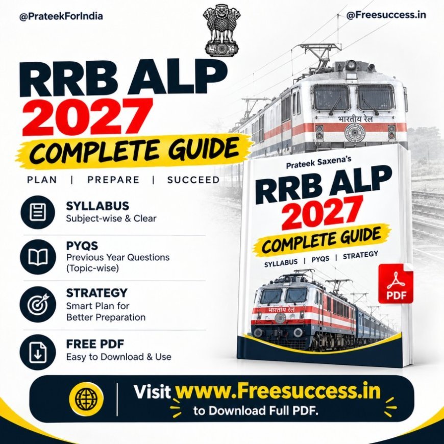 Prateek Saxena RRB ALP 2027 Guide PDF: Syllabus, PYQs & Strategy